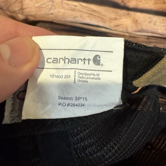 Carhartt 1889 Workwear Quality Hat Cap Canvas Meshback Adjustable Strap Brown - Picture 8 of 8